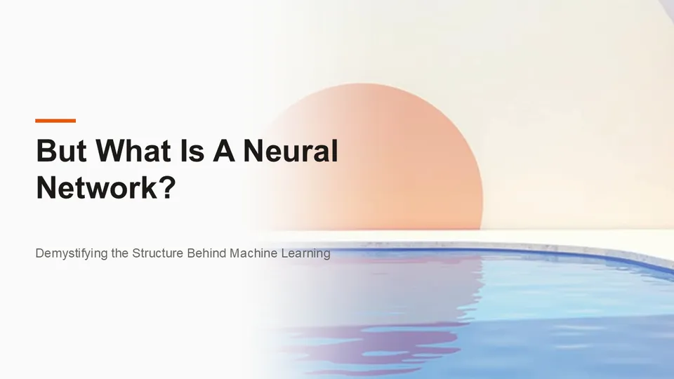 Example slides: Lecture: But what is a neural network?